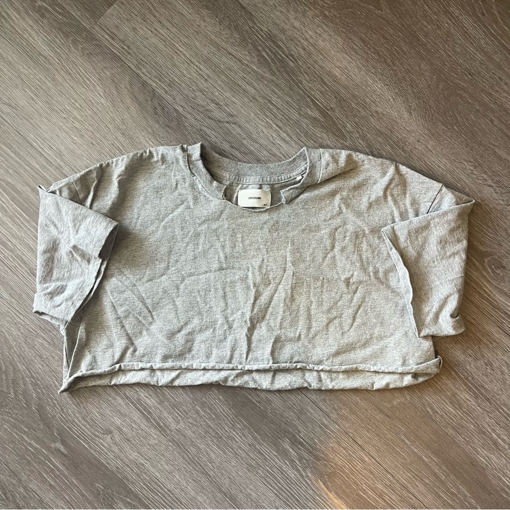 Joah Brown pearl grey Cropped T-Shirt